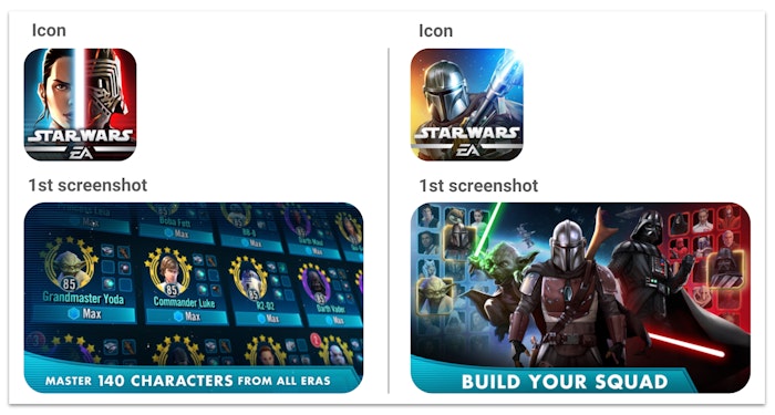 Creative changes for Star Wars: Galaxy of Heroes iOS